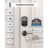 TEEHO TE002L Fingerprint Door Lock with 2 Lever Handles, Keyless
