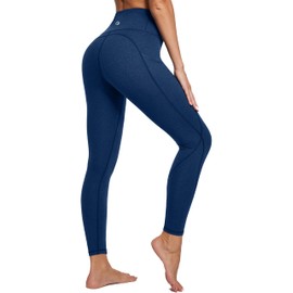 IUGA Leggings with Pockets for Women High Waisted Yoga Pants Women Leggings for Women Tummy Control Workout Compression Leggings Blue