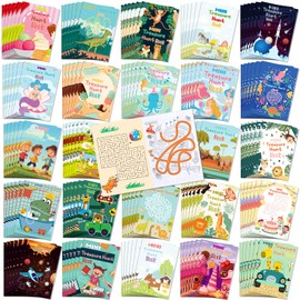 Liliful 144 Pcs Treasure Hunt Maze Books for Kids Maze Activity Book Maze Fun Games for Toddlers Children Kids Problem Solving Party Favors Puzzle Travel Gift Bag Fillers Birthday (Classic Style)