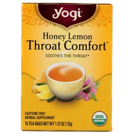 Yogi Tea, Honey Lemon Throat Comfort, 16 Count, Packaging May Vary