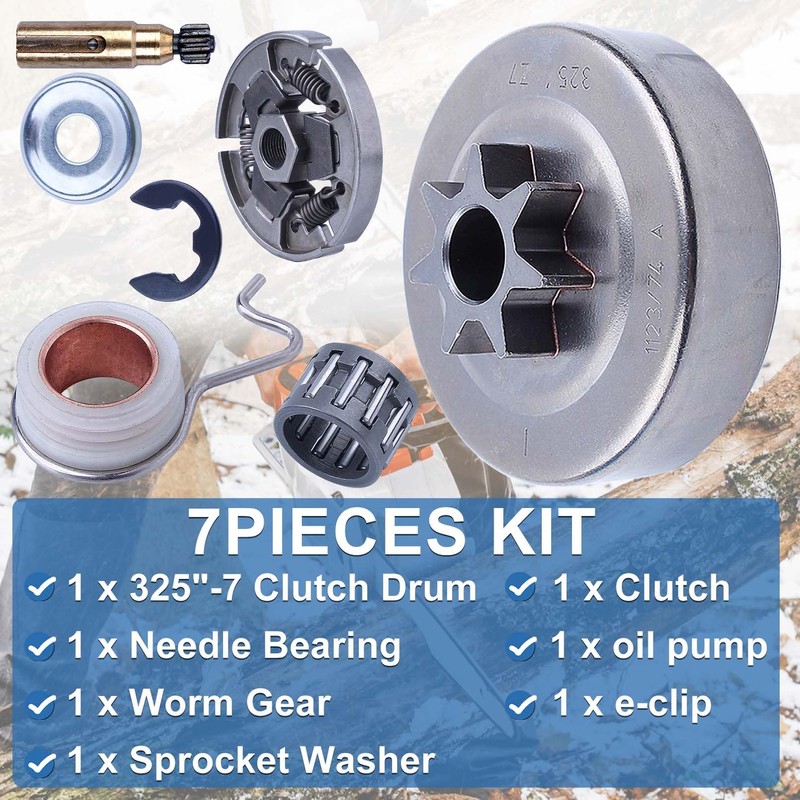 AUMEL 1123 640 2074 Sprocket Clutch Drum 3/8-7T Needle Bearing