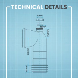 CranPlas | Reliable Toilet Waste Pipe Connector with 32mm Outlet | Leak-Proof & Durable | Easy Installation | Universal UK Fit | Trusted Brand