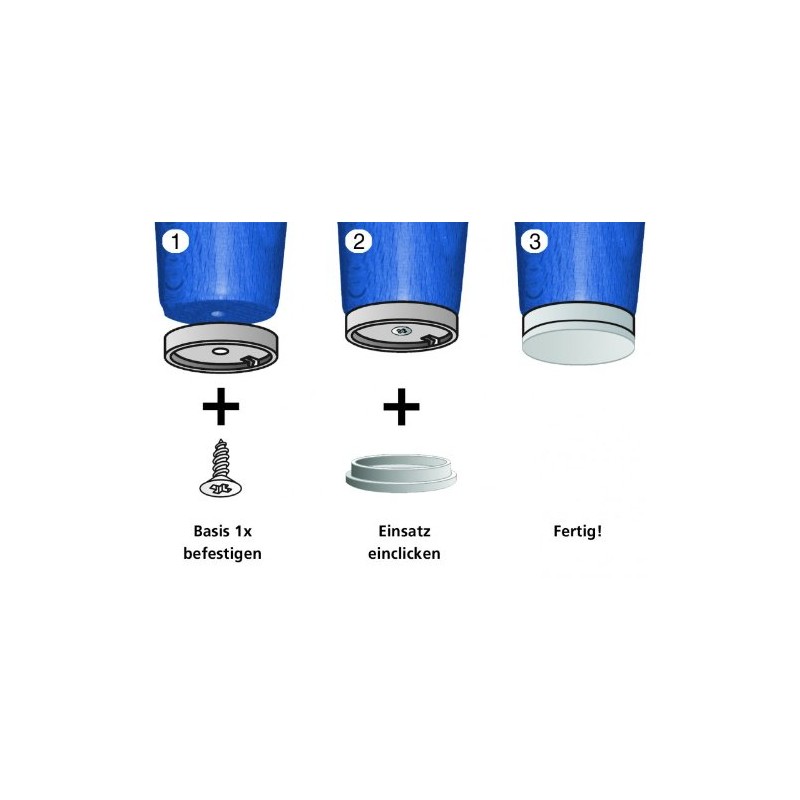 20x QuickClick devices 'Natural Glider' Ø 25 mm