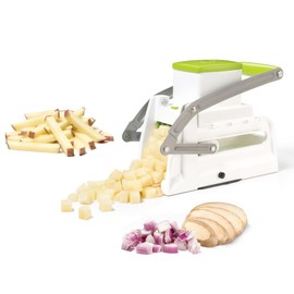 Starfrit Pro Fry Cutter & Cuber - 3-in-1 - Homemade French Fries, Slices and Diced Cubes Potato & Vegetable