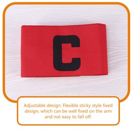 LIOOBO Soccer Accessories Captain Mark Soccer Armband Elastic Adjustable Sports Armband 3pcs (Red) Football Armband