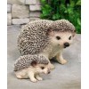 Set Of 2 Wildlife Animals Realistic Mother Hedgehog With Baby