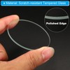 PATIKIL 2.17x0.08 Dia Flashlight Glass Lens, 2 Pcs Polished Edge