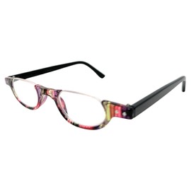 Incredible Bargains The Hunter Half Moon Under Frame Reading Glasses + 3.00 Pink Blue Stripe