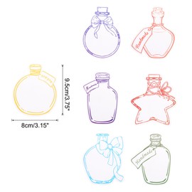 PATIKIL Transparent Dried Flower Bookmarks, 28 Pack Clear Pressed Flower Bookmarks Wishing Bottle Glassware Sticker for DIY Flower Page Clips Bookmark