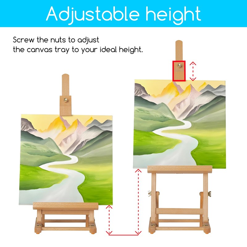 MEEDEN Tabletop H-Frame Easel, Hold Canvas up to 16", Adjustable