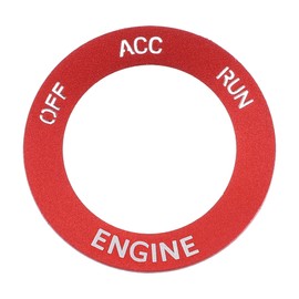 A ABSOPRO Engine Start Stop Ignition Button Cover Decal Interior Trim Sticker for Dodge Challenger Charger 2015-2024 Aluminum Alloy Red