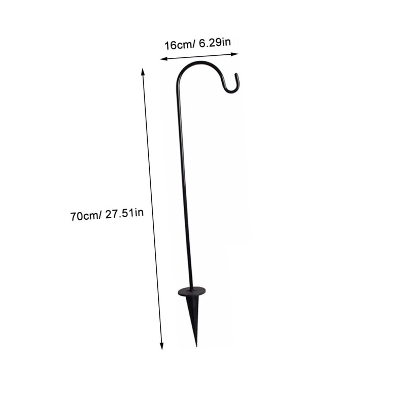 Kisangel Outdoor Shepherd Hook, Garden Hook for Planter, 700mm Stake