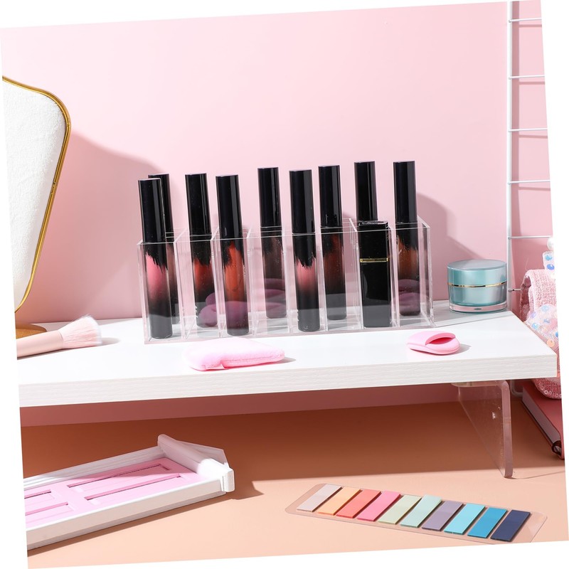 Gatuida Slot Acrylic Lip Gloss Organizer Transparent Makeup Holder Display