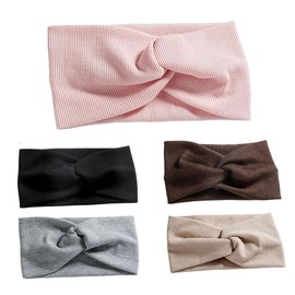 Alriedy Elastische Stirnbänder 5 Stück Baumwolle Haarband für Damen und Herren, Dünne Sport Stirnbänder für Yoga und Fitness, Warm und Rutschfest, Ideal für Alltag und Sport