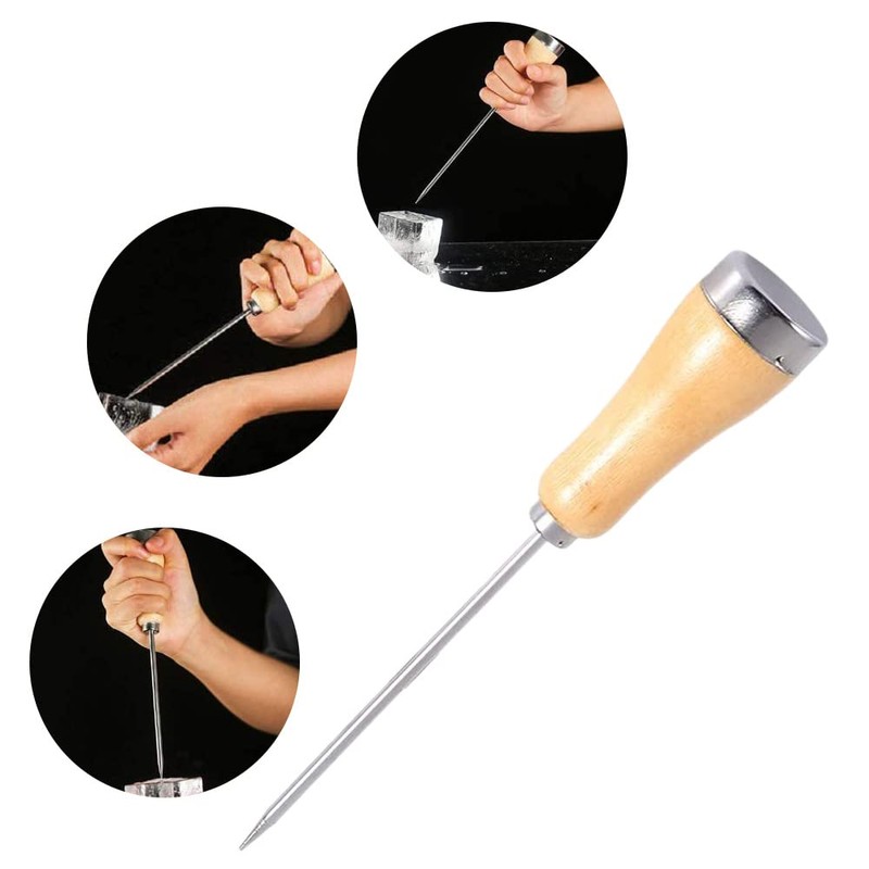 Ice Axe, Stainless Steel Ice Axe, Wooden Handle, Small Ice
