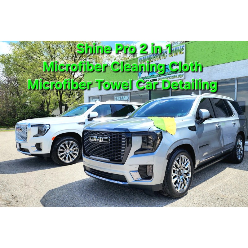 Shine Pro 2 in 1 Microfiber Cleaning Cloth Towel Car