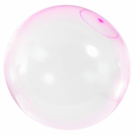 Wubble Super Bubble Ball - Pink (With Pump) | Looks Like a Bubble, Plays Like a Ball! | Inflates to 80cm Tall | Outdoor Garden Toys | Ages 6+