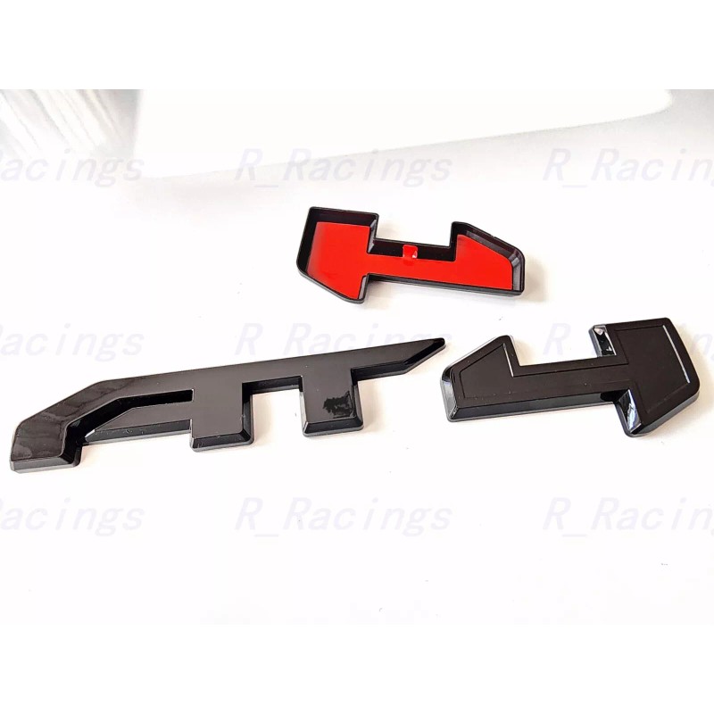 Auto Front Grill Gloss Black AT4 OVERLAY Emblem 2023+ Sierra