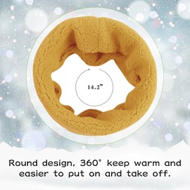 PEECABE Kids Scarf Winter Fleece Toddler Scarf Baby Boy Girl Fuzzy Soft Cold Weather Pullover Neck Warmer Gaiter 1-7T (Yellow)