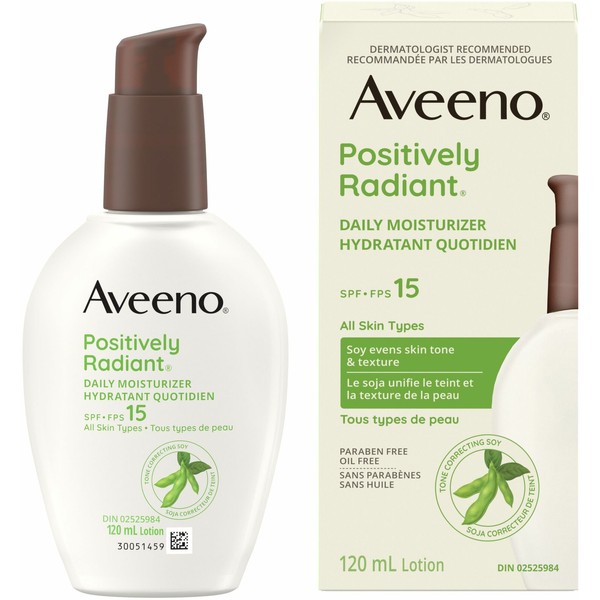 Aveeno Positively Radiant Daily Moisturizer SPF 15 120 mL