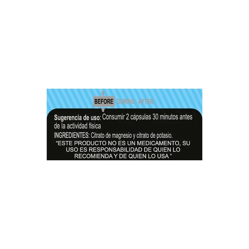 Citrato Magnesio Potasio 500 Por Porcion Cap Nutrition Sports Sabor