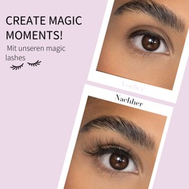 fleeky Magic Lashes - Vegan & Cruelty-Free Fake Lashes for Your Perfect Look - Artificial Eyelashes for Gluing Made of Synthetic Hair (Passion)