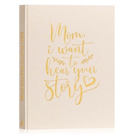 Lanpn Mama erzähl mal Book, 270+ Questions to Mother Life Story Filling Book Memory Book, Mom Life Story Journal Memory Book Life Book, Mother's Day Birthday Gift, Beige