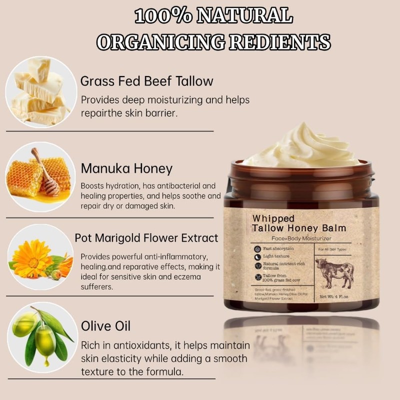 KKEHHONGZDQ Tallow Honey Balm