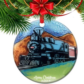Train Christmas Ornament, Babys First Christmas Ornament 2024, Baby Child Kids Ornament