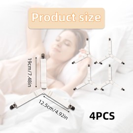 FNSIGHD 4 Pcs Bed Sheet Clips,White Sheet Clips for bedding,Triangle Fitted Sheet Clips,Adjustable Bed Sheet Grippers,Elastic Straps Bedsheet Clip,Anti-Slip Fitted Sheet Straps,for Bedding,Keepers