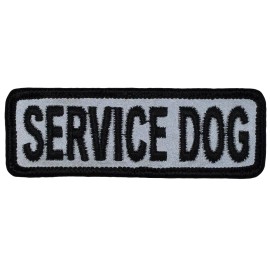 Patchtown HIGH VISIBILITY - SERVICE DOG -(L03) Reflective Sew-on Patch (1" x 3")72558