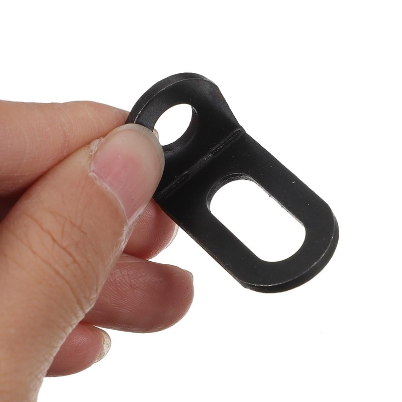 HOMSFOU 90 Degree Iron L Shaped Brackets 20pcs Black Small