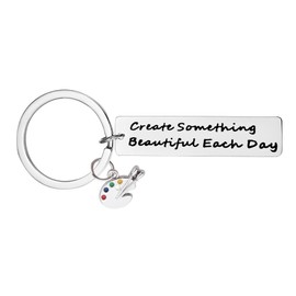 Artist Birthday Gifts for Artists Daughter Paint Palete Keychain Gifts for Art Teacher Appreciation Gifts for Best Friend Painters Thank you Gifts for Art Lovers Friends Keyring Gifts for Designer