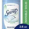 Secret Original Unscented Women's Invisible Solid pH Balanced Antiperspirant and