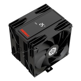 Enermax T41 Digital CPU Air Cooler 157mm Height All-Black CPU Air Cooler 4 Heat Pipes with Dual 120mm PWM Fan 250W TDP, for Intel 1851/1700/1200/115X, AMD AM5/AM4