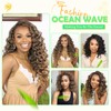 Ocean Wave Crochet Hair 24inch 3Packs，Beach Curl Crochet Hair Wet