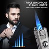 MEIRUBY 5-in-1 Butane Torch Lighter, Refillable Jet Flame Cigar Lighter