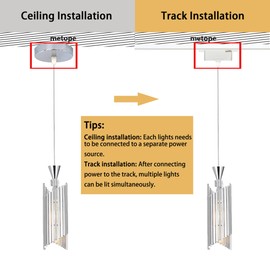 Bravsekai H Type Track Lighting Adapter Rail Connector, 3-Wire-1 Outlet Track Head Adapter Receptacle,Installation Method of Connecting Track Rails
