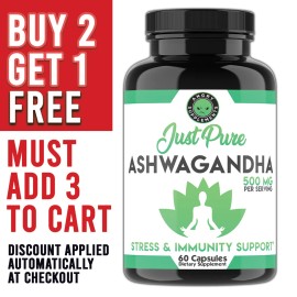 Angry Supplements Just Pure Ashwagandha Root Powder Relax Stress Support Pills