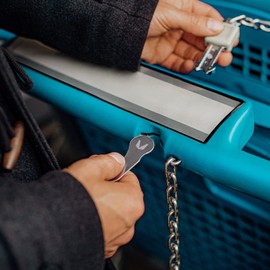 MAGATI Shopping Trolley Remover Key Fob, Removable, Multifunctional, Made Of Stainless Steel With Key Finding Service, Bottle Opener And Tread Depth Gauge Stainless steel, silver