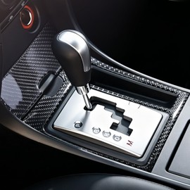 BETTERHUMZ Compatible with Mazda 3 Axela 2004 2005 2006 2007 2008 2009 Mazdaspeed 3 Carbon Fiber Car Gear Shift Panel Frame Sticker Center Console Decoration Car Interior Tuning Accessories