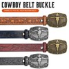 Superkred Western Cowboy Belt Buckle - Texas Longhorn Belt Buckle