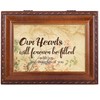 Cottage Garden Hearts Shared Love Never Apart Woodgrain Keepsake Music