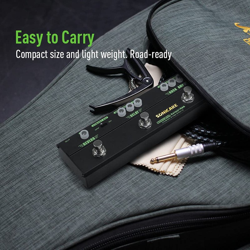 SONICAKE Guitar Multi Effect Pedal Chorus Delay Reverb Distortion Classic