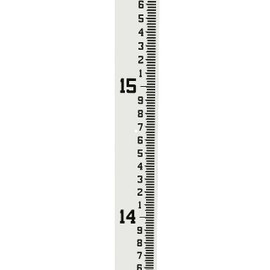 AdirPro 4" Wide Stream Gauge - Heavy Duty Fiberglass Depth Gauge - All Weather - 12-16 ft (10ths) - White