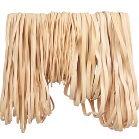 AOUOU Rubber Bands Assorted Sizes Net Weight 190grams Beige Elastic Bands Tactical Rubber Band for Office Supplies,120x1.5mm,150x6mm,180x3mm,200x5mm