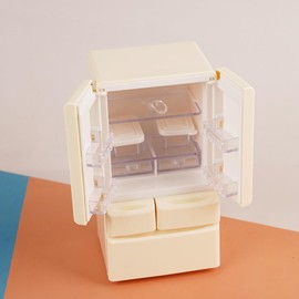 KARLOR Mini Fridge, Miniature Dollhouse Fridge Mini Furniture Miniature Model Kitchen Scene Dollhouse Furniture 1:12 Furniture for Dolls Dollhouse Decoration