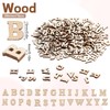 JIYIN Pack of 208 Wooden Letters, 15 mm Letters, Unfinished