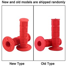 Motorcycle Handlebar Grips Bicycle Grips BMX Scooter 1 Pair 22 mm 7/8 Inch Universal Rubber Motorcycle Handlebar Mountain Bike Handles, red