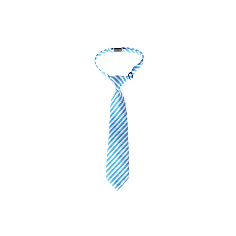 Retreez Corbata preatada tejida a rayas para niño, Azul /